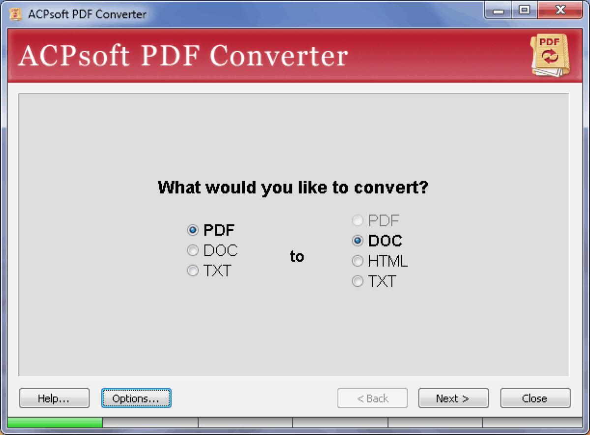 Convertire PDF in Word, HTML e TXT velocemente con ACPSoft PDF Converter 2.0 Gratis - 