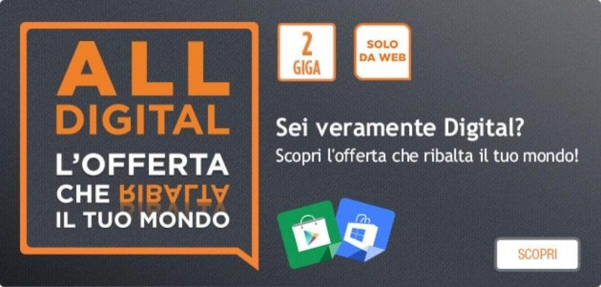 Wind All Digital: Nuova tariffa Wind per Chiamate, SMS e 2 GB di Internet a prezzo scontato - 