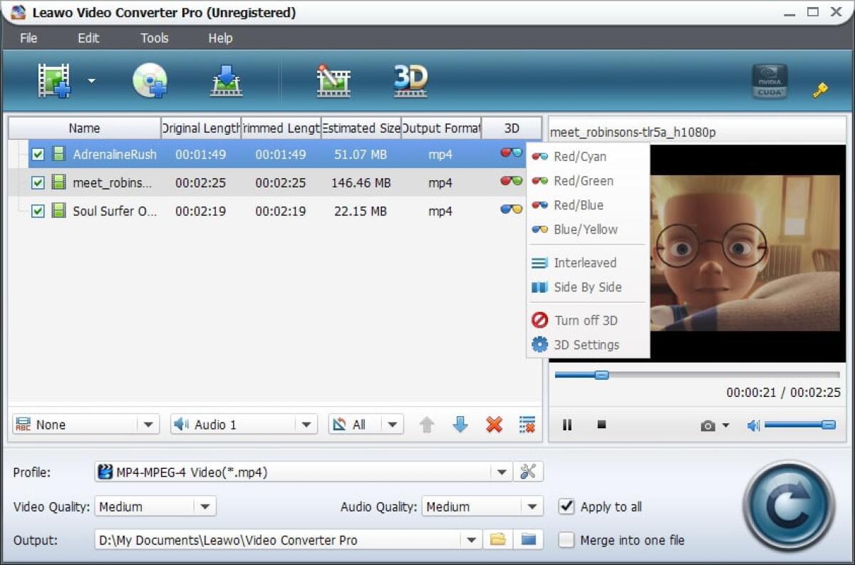 Convertire video in HD, MKV, AVI e molti formati con Leawo Video Converter Pro 6.2 Gratis - 
