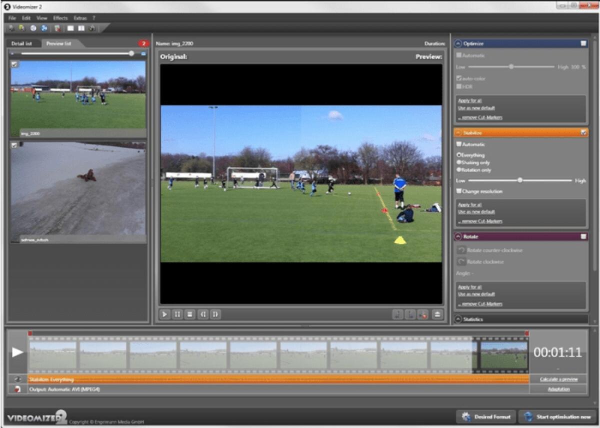 Correggere luminosità, saturazione, contrasto e molto altro nei video con VideoMizer 1.2 Gratis - 