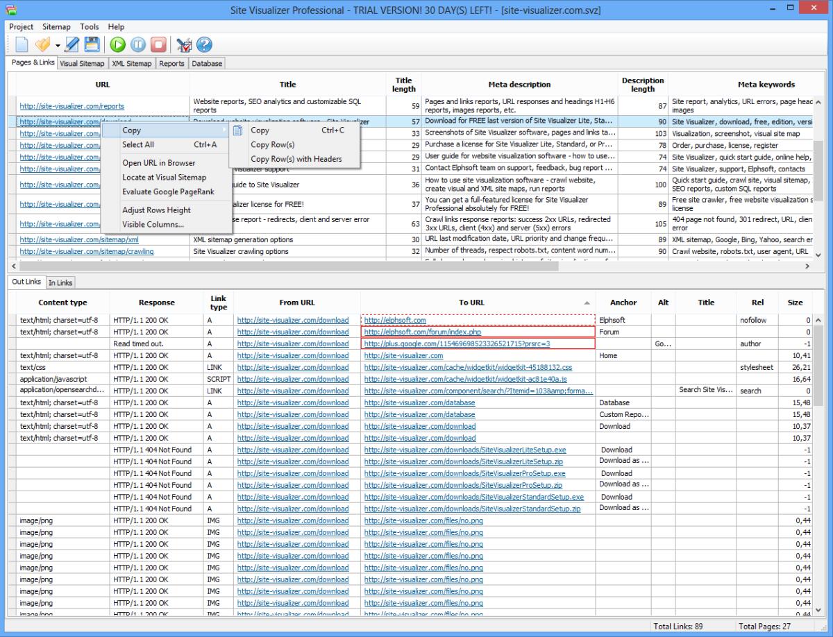 Come studiare il SEO di un Sito Web per aumentare le visite con Site Visualizer Pro 1.5 Gratis - 