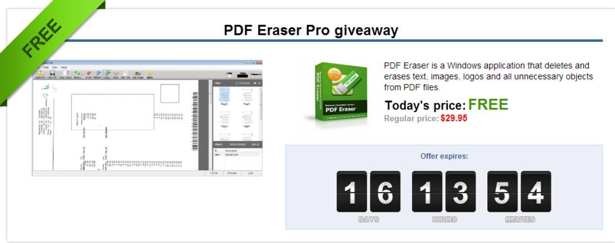 Cancellare Testo ed Immagini dai PDF con PDF Eraser Pro gratis per 2 settimane - 