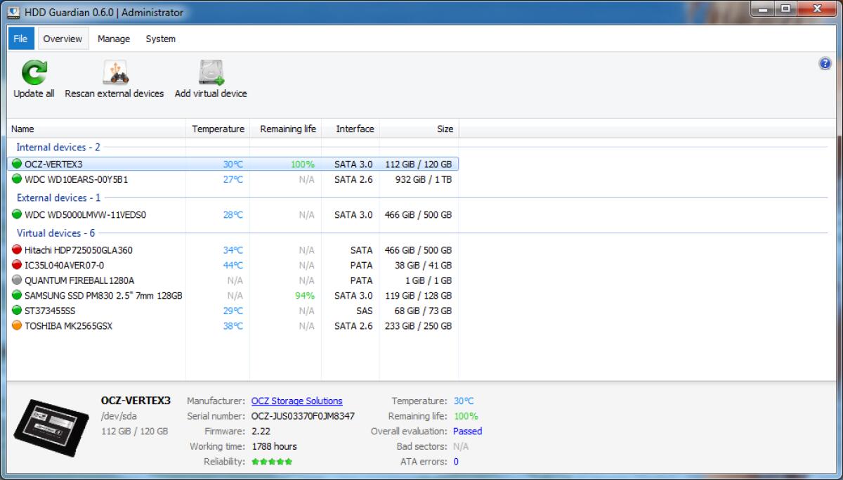 Controllare lo stato di salute dell'Hard Disk con HDD Guardian 0.6.0 - 