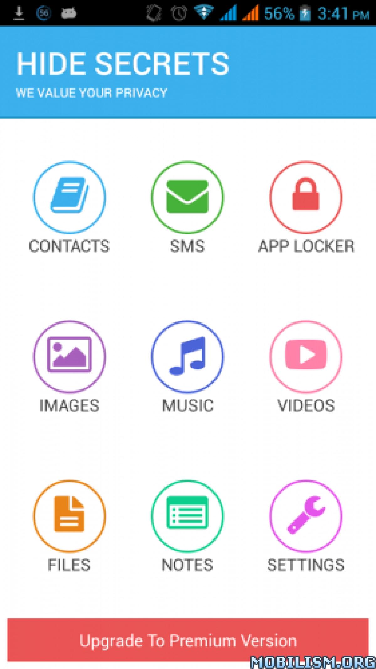 Hide Secrets Premium - Pics, SMS, Apps v2.2 APK: dati privati nascosti e protetti su Android - 