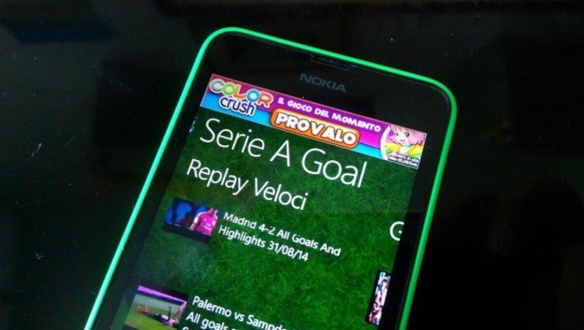Guardare i video dei gol della Serie A su Windows Phone con Serie A Goal - 