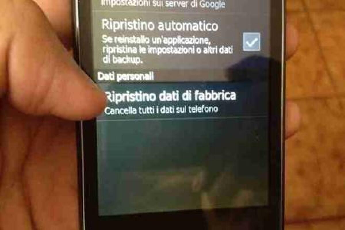 Formattare e ripristinare Android - 