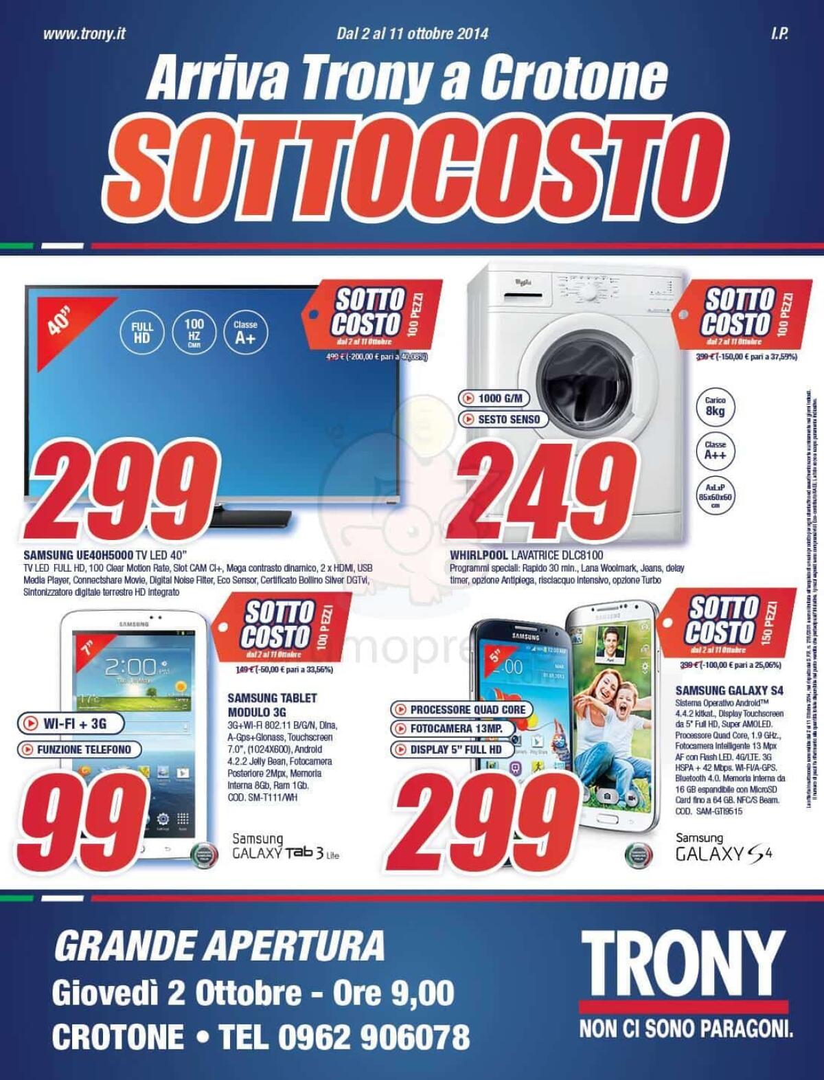Ecco il SOTTOCOSTO di Trony con tantissime offerte su smartphone, tablet e molto altro - 
