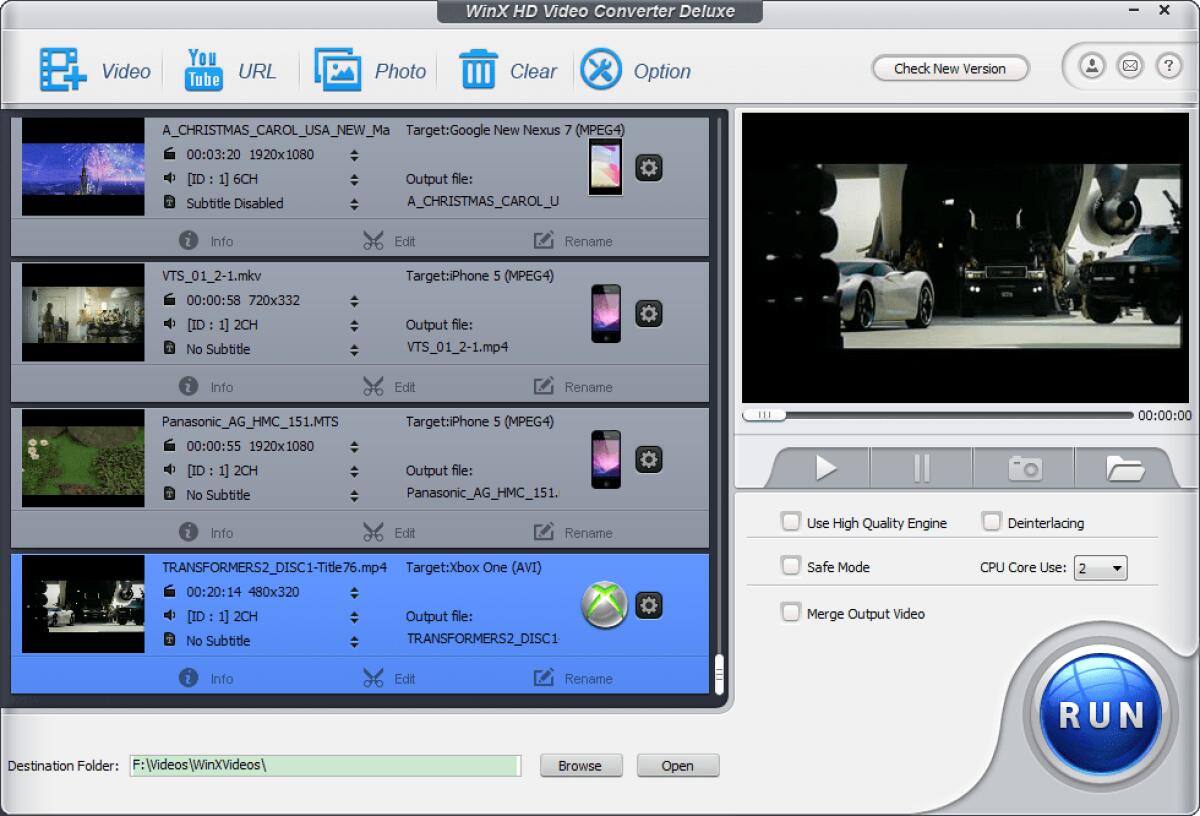 WinX HD Video Converter Deluxe 5.5.2 Gratis: Convertire Video in HD anche in MKV su Windows - 