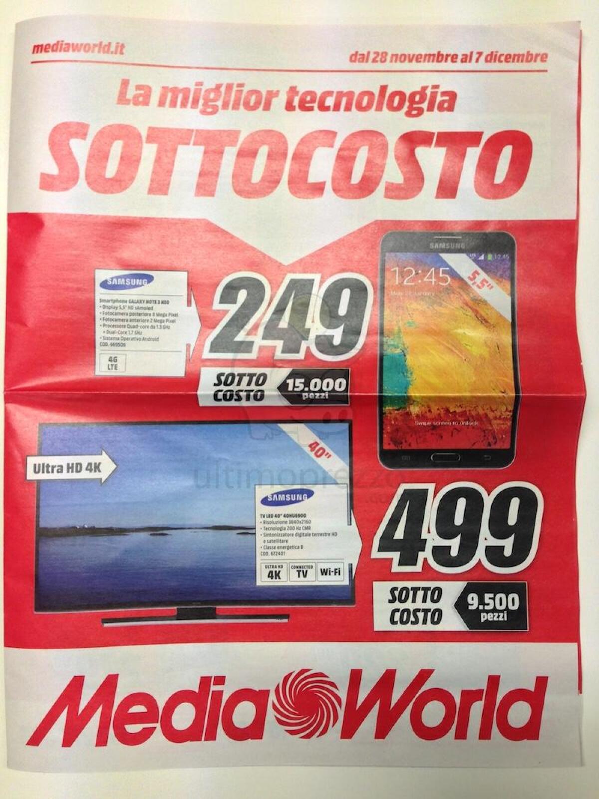 Super Volantino MediaWorld con il SOTTOCOSTO - 