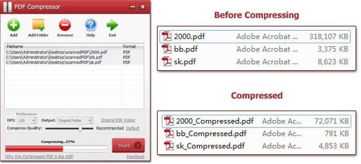 Ridurre dimenioni PDF con PDF Compressor Pro 3.0 Gratis - 