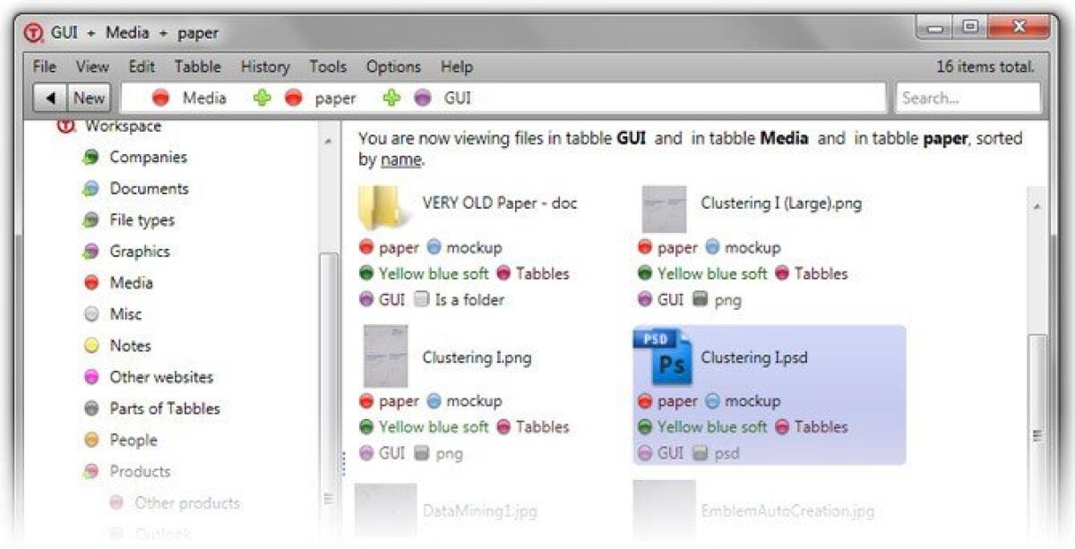 Tabbles Home 3.1 Gratis: Organizzare e trovare i propri file velocemente - 
