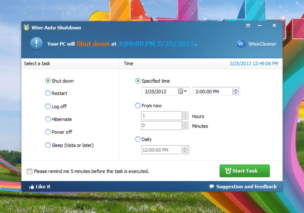 Spegnere automaticamente il PC con Wise Auto Shutdown - 