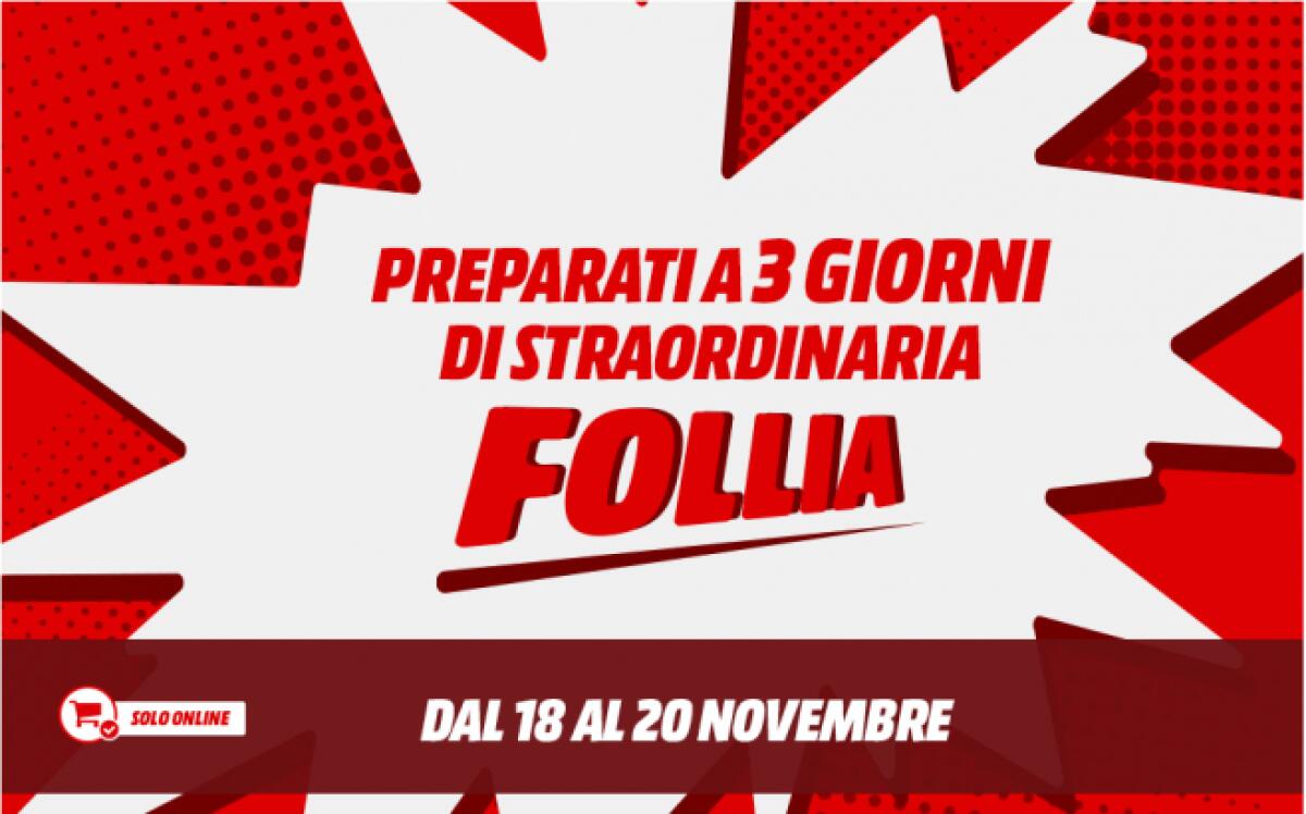 MediaWorld: dal 18 al 20 novembre 15% di sconto (solo online) - 