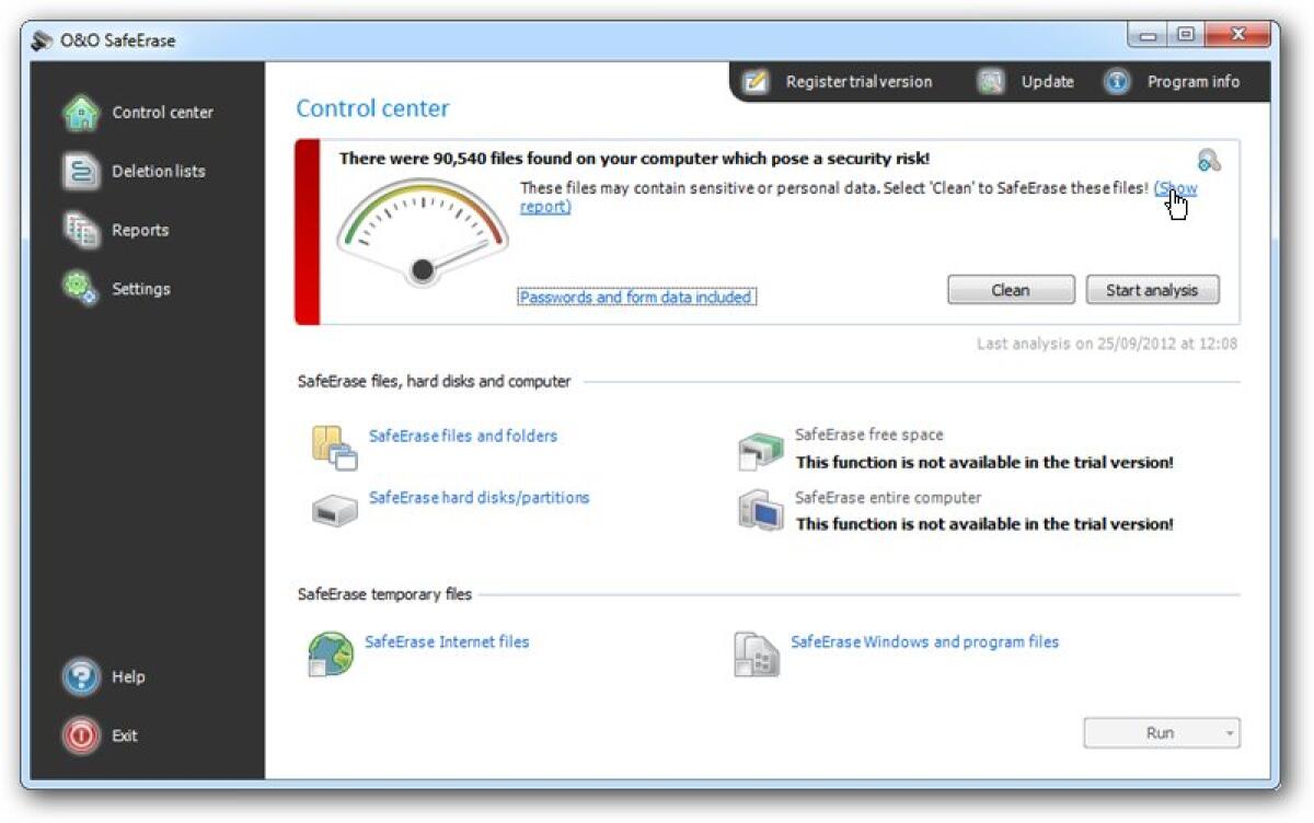 O&O SafeErase Professional 8: Programma professionale per cancellare definitivamente i propri dati - 