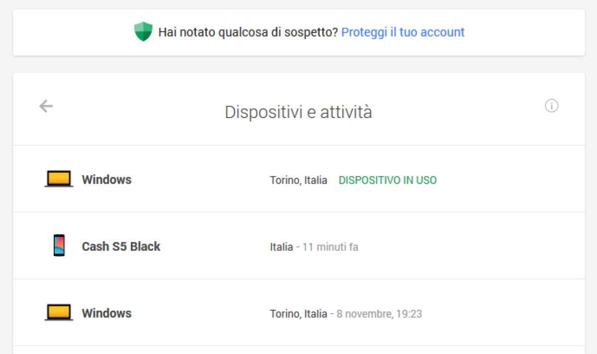 Come scoprire quali dispositivi sono collegati al tuo Account Google - 