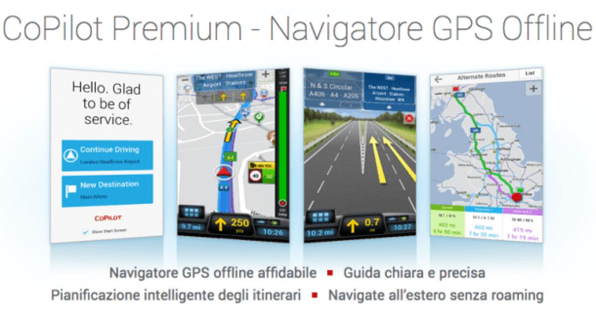Navigatore CoPilot scontato del 25% per Android, iOS, Windows Phone - 