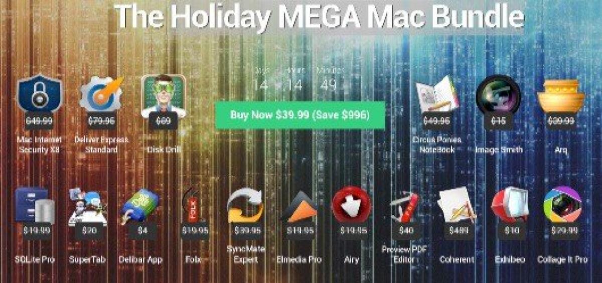 Holiday MEGA Mac Bundle: 1000 $ di programmi a soli 39,99 $ - 