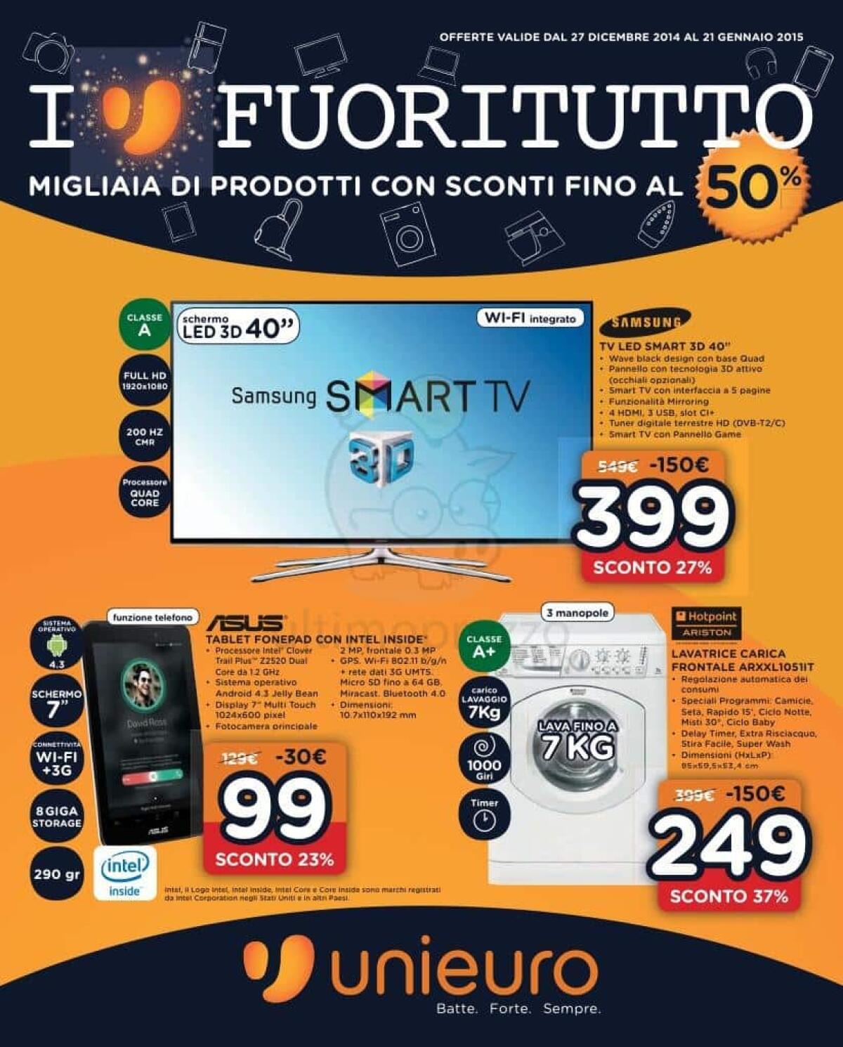 I LOVE FUORITUTTO: Sconti fino al 50% da Unieuro nell'ultimo Volantino - 