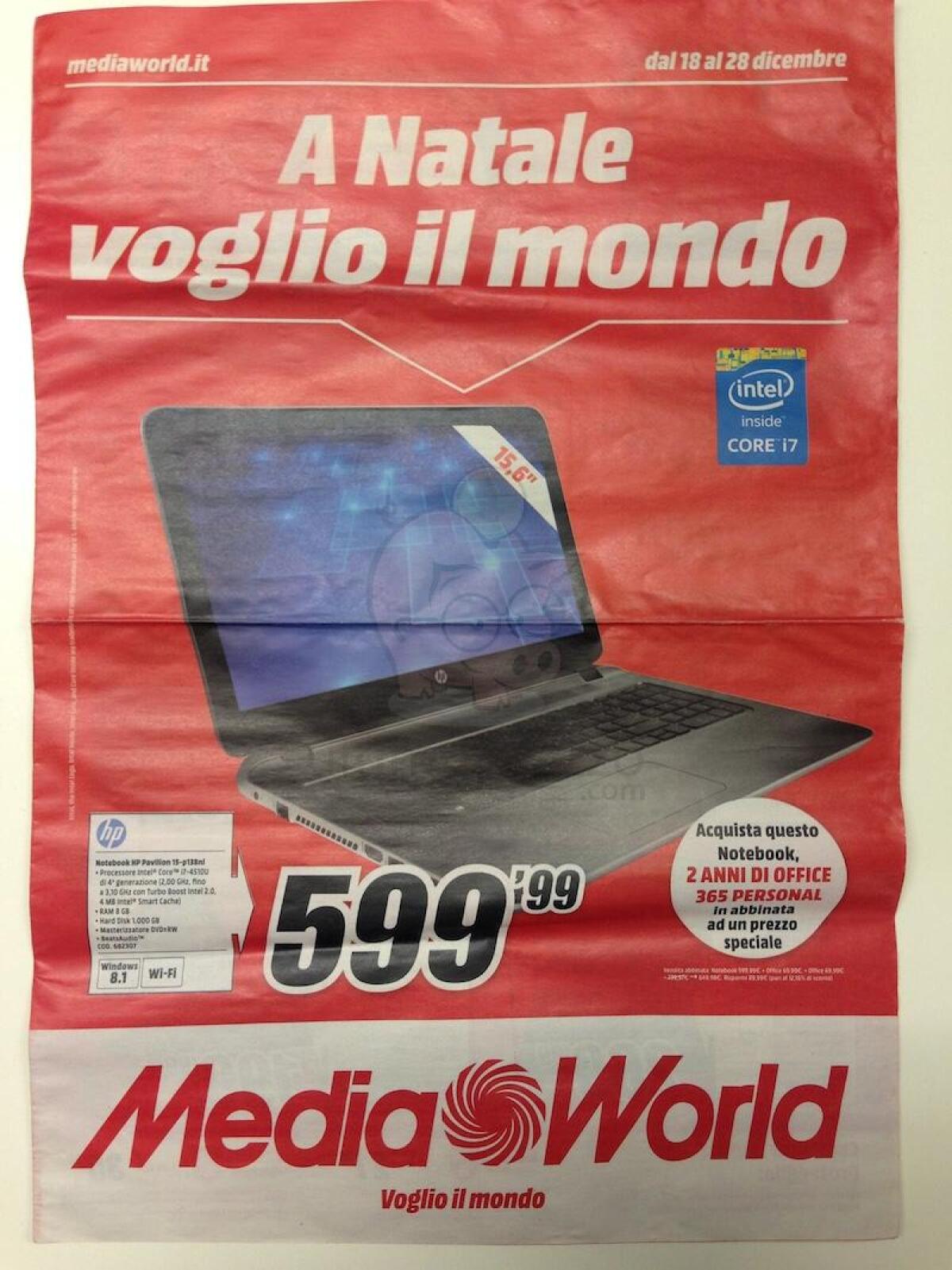 "A Natale voglio il Mondo" nuovissimo volantino MediaWorld - 