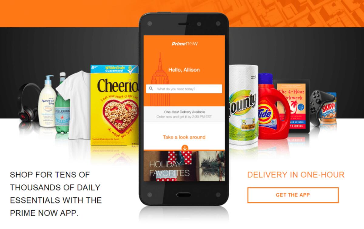Con Amazon Prime Now le consegne arrivano a casa in un ora! - 