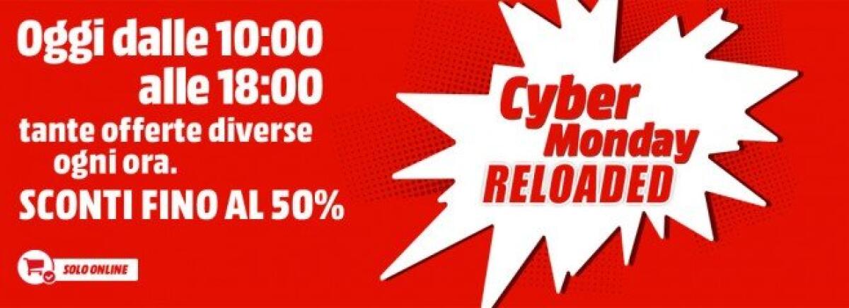 Cyber Monday Reloaded di MediaWorld: sconti fino al 50% solo per oggi - 