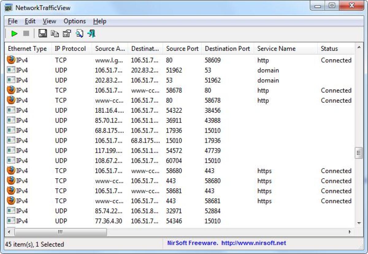 Controllare il traffico Web scambiato dal nostro PC con NetworkTrafficView - 