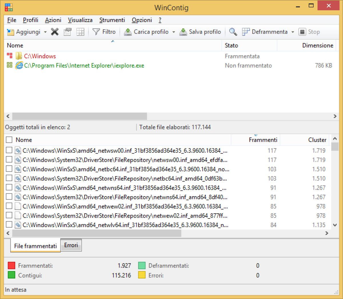 WinContig: Deframmentare singoli file o cartelle per velocizzare Windows - 