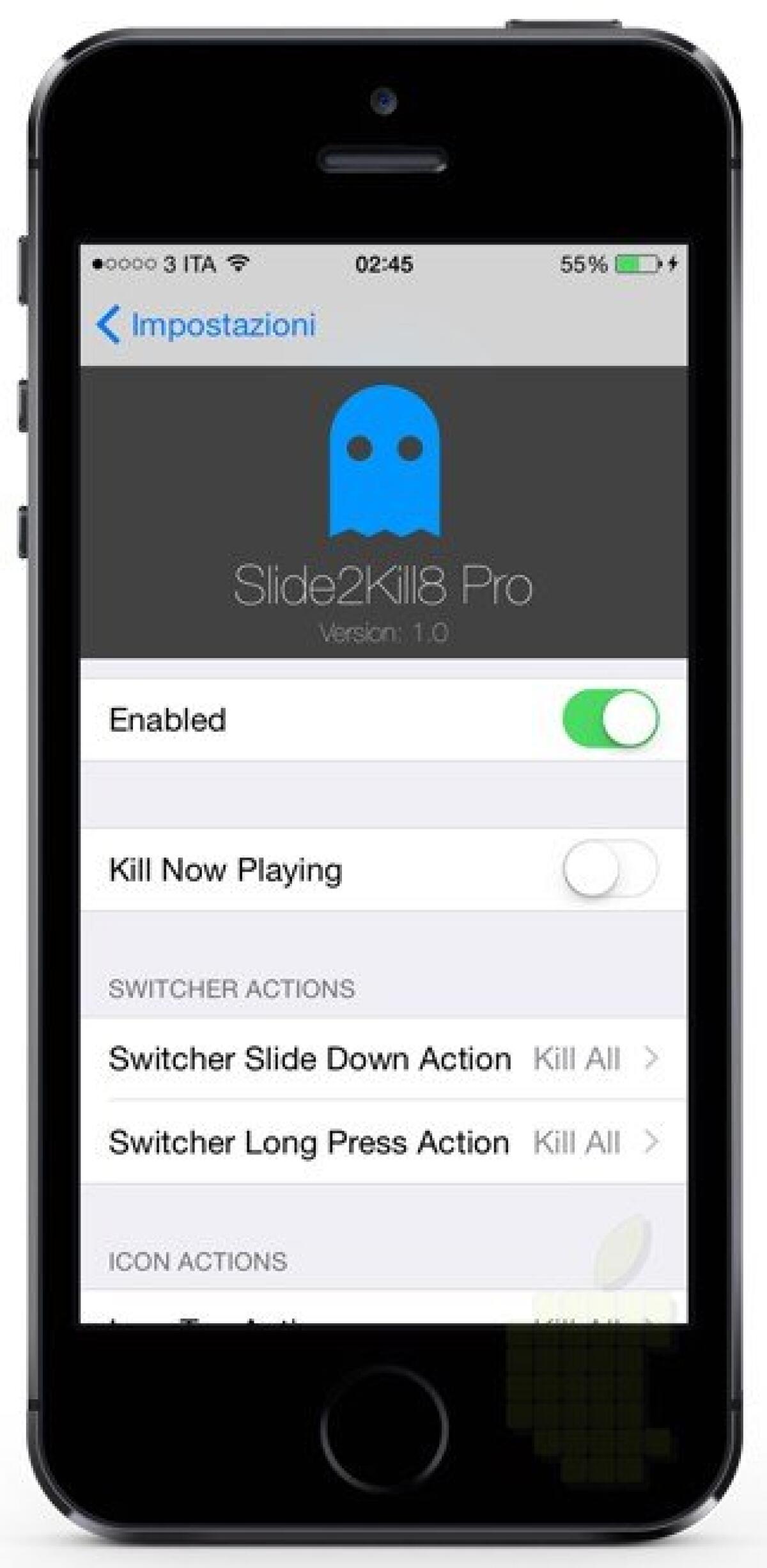 Migliori Tweak Cydia per iOS 8: download tweak Slide2Kill Pro - 