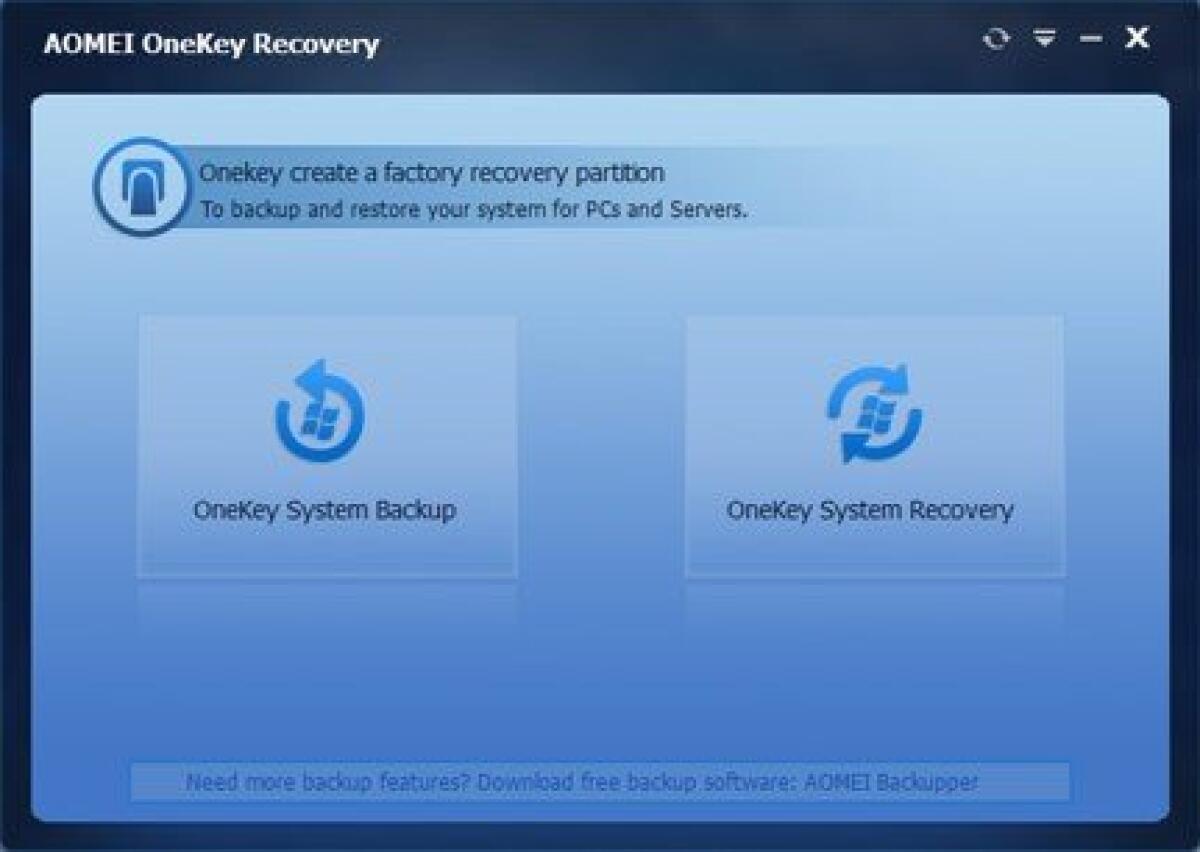 Come fare un backup completo di Windows con AOMEI OneKey Recovery - 