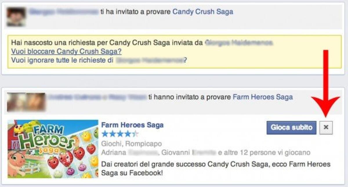 Bloccare le richieste dei giochi su Facebook - 