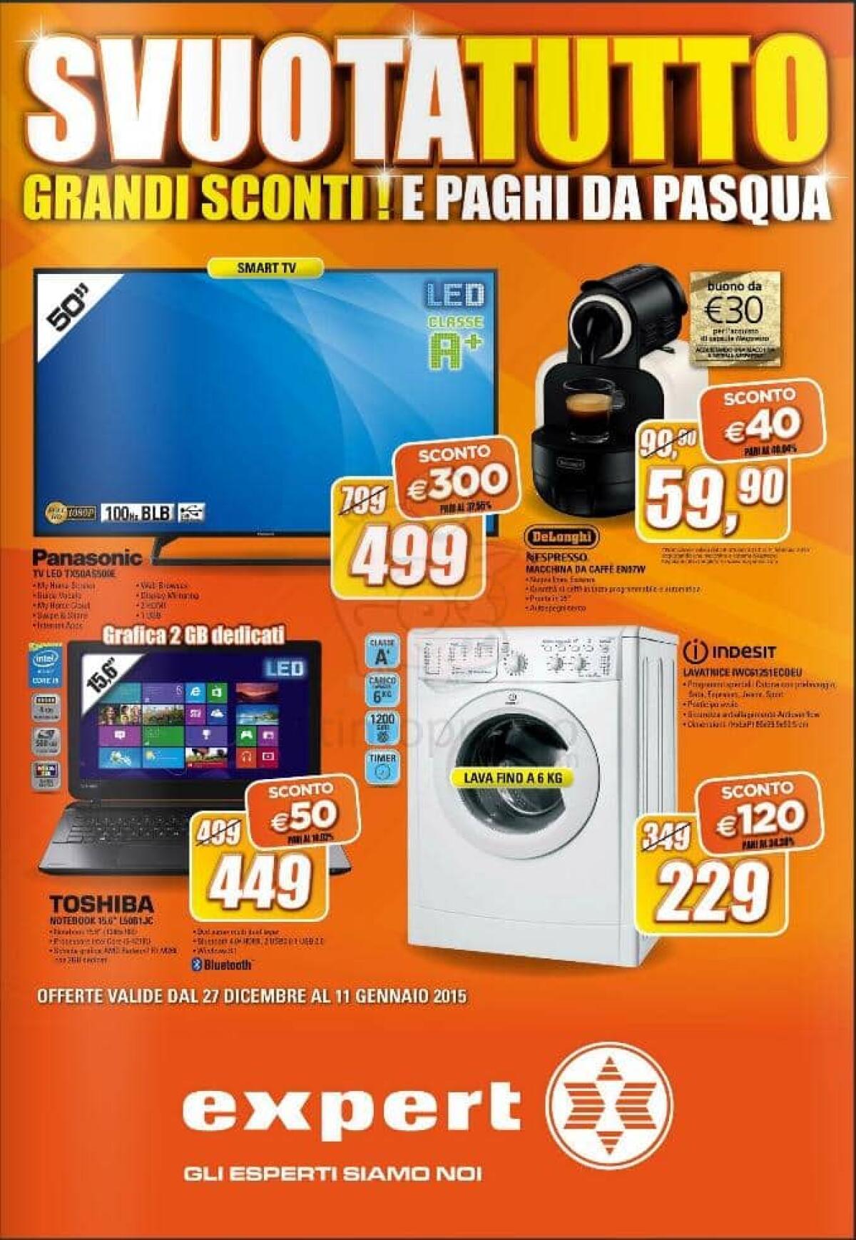 SVUOTATUTTO Expert con tantissime offerte Post-Natalizie - 