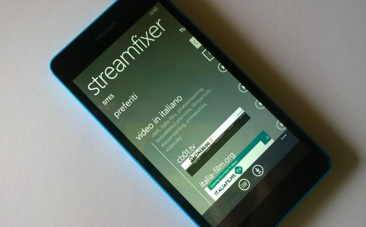 StreamFixer: guardare film, sport, musica e TV in streaming su Windows Phone - 