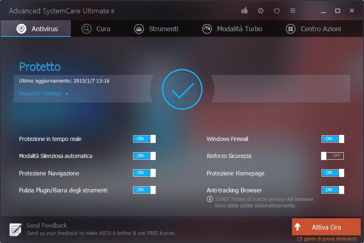 Advanced SystemCare Ultimate 8: Nuovo programma per la sicurezza del PC, la protezione del browser e l’ottimizzazione del sistema - 
