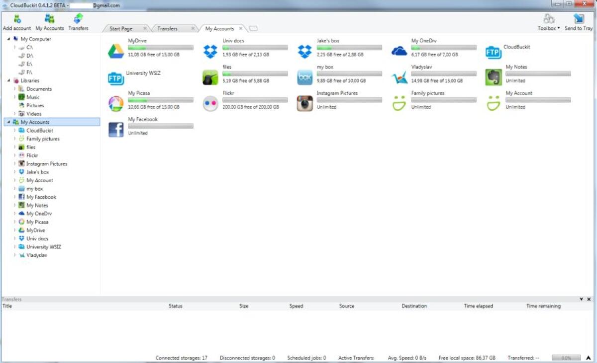 Gestire più Account Cloud con un'app unica: CloudBuckIt 2.0.2 gratis solo per oggi - 