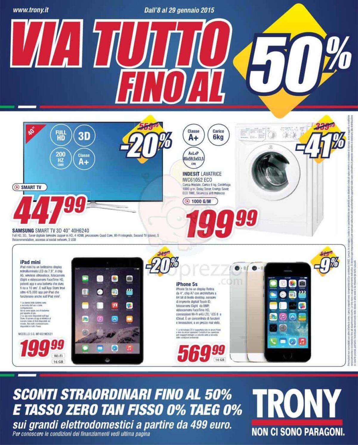 [Sfoglia Volantini] Da Trony parte il "Via Tutto fino al 50%" di sconti - 