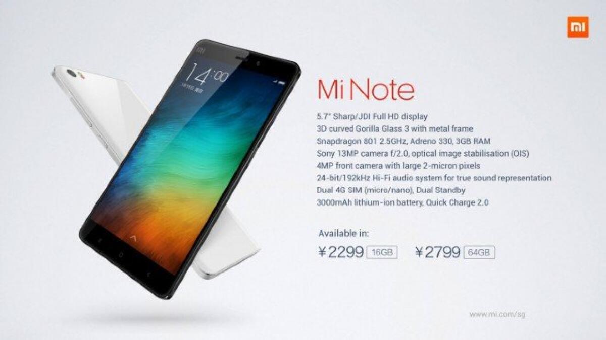 Xiaomi Mi Note, Mi Note Pro, Mi Headphones e Mi Box Mini: Foto e caratteristiche tecniche - 