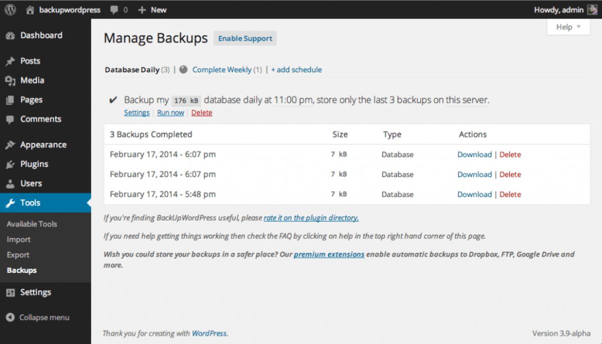 Backup blog WordPress: ecco 10 servizi gratis e a pagamento - 