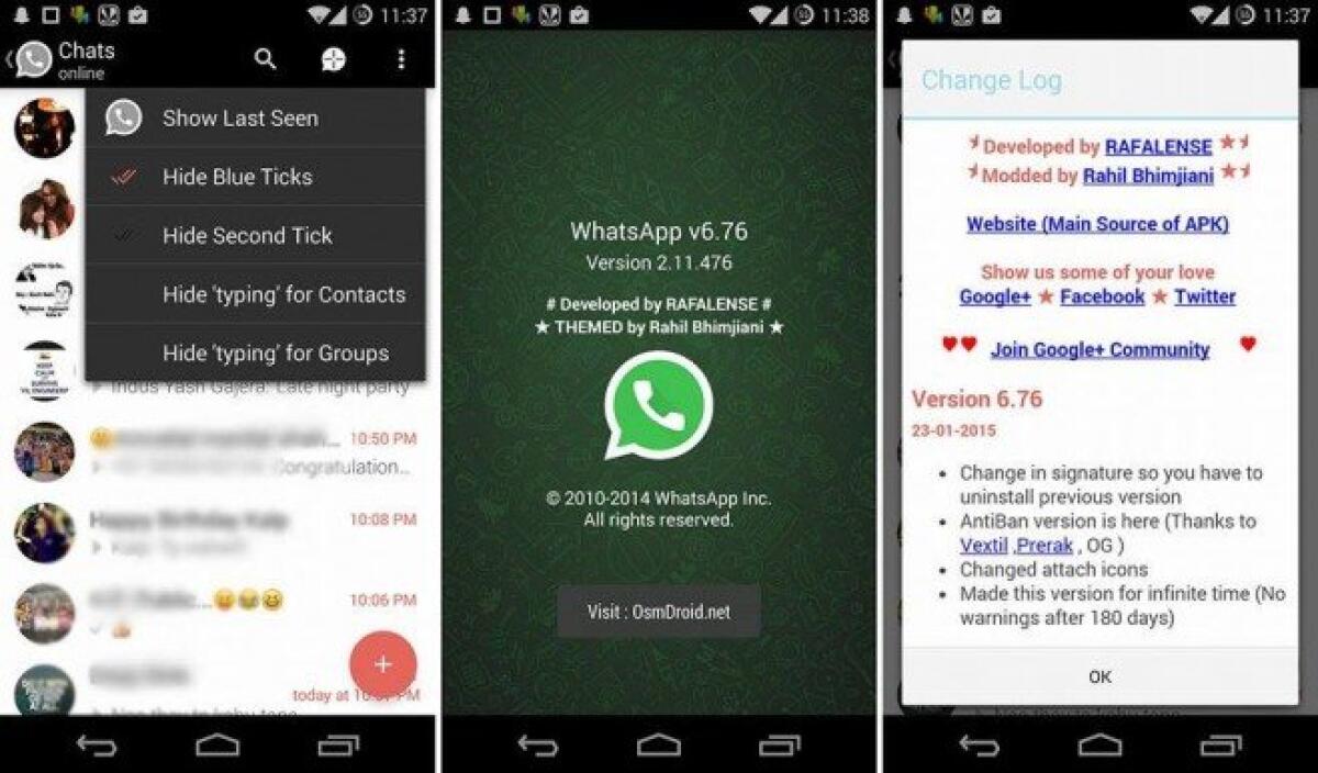 Disponibile WhatsApp Plus 6.76 APK per Android (24 gennaio 2015) - 
