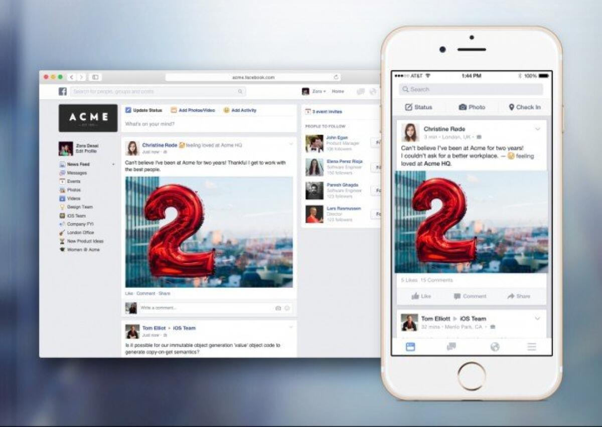 Arriva Facebook At Work, ma cosa è? Come funziona? - 
