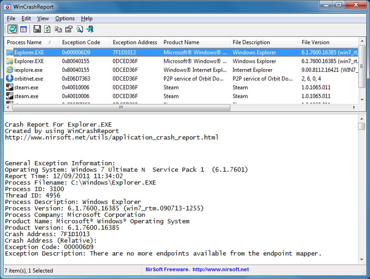 WinCrashReport: Come capire a cosa sono dovuti i crash di Windows - 