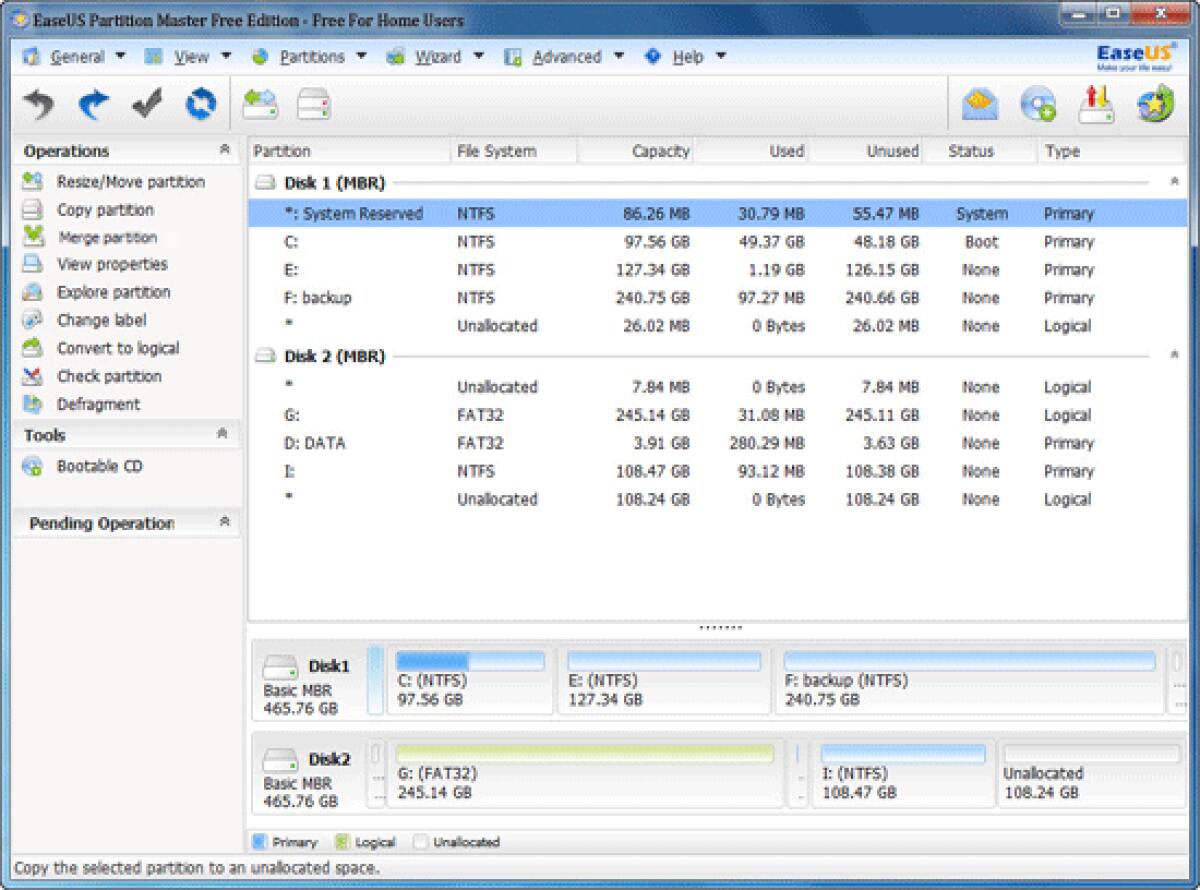 EaseUS Partition Master Pro 10.2 Gratis: Creare, Ridimensionare ed Eliminare Partizioni su Windows - 