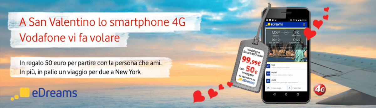 Vodafone regala buoni viaggi da 50 euro a chi acquista lo Smart 4G Turbo - 