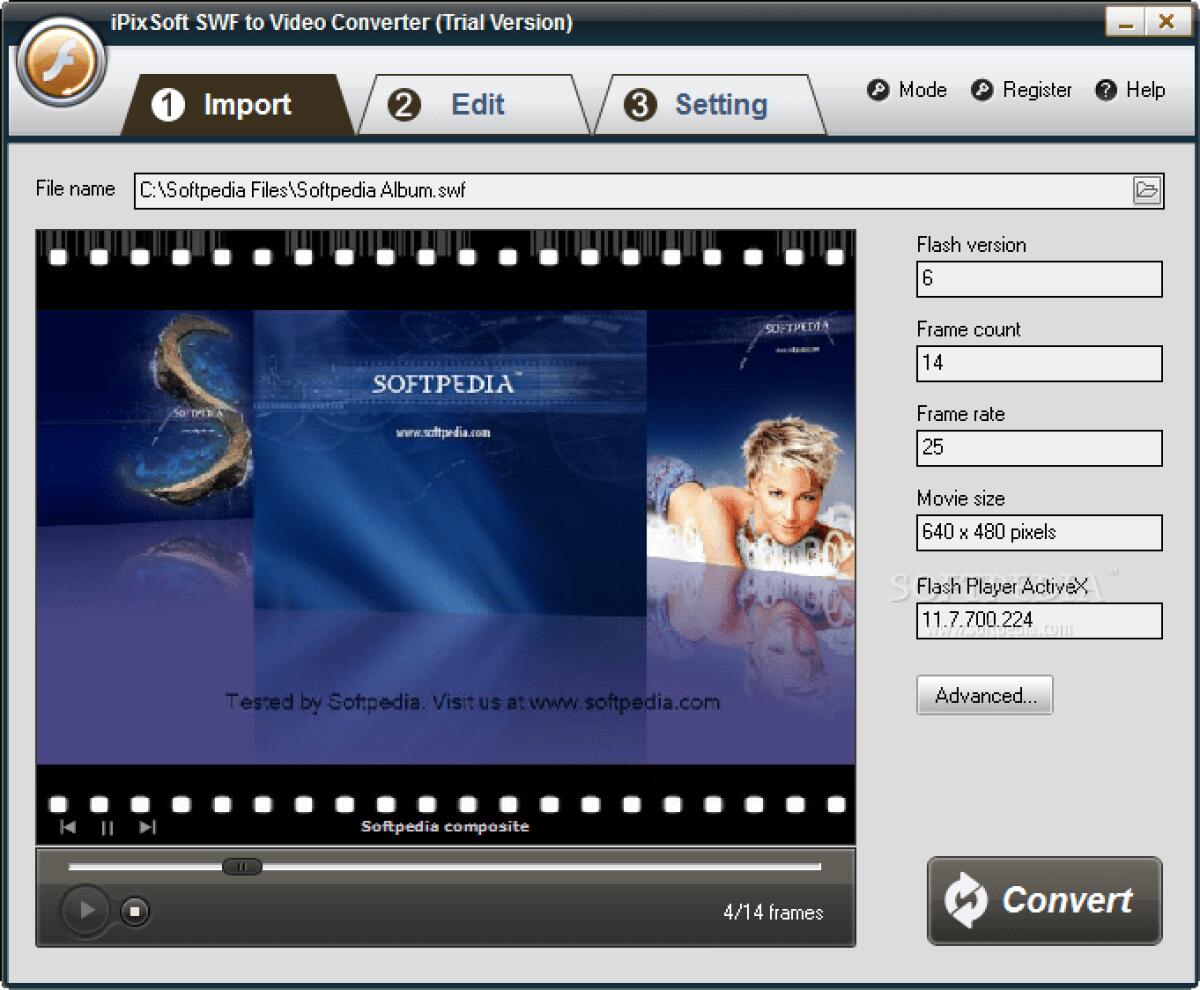 Convertire Flash in Video AVI, MP4 ed altri formati: iPixSoft SWF to Video Converter 2.4 Gratis - 