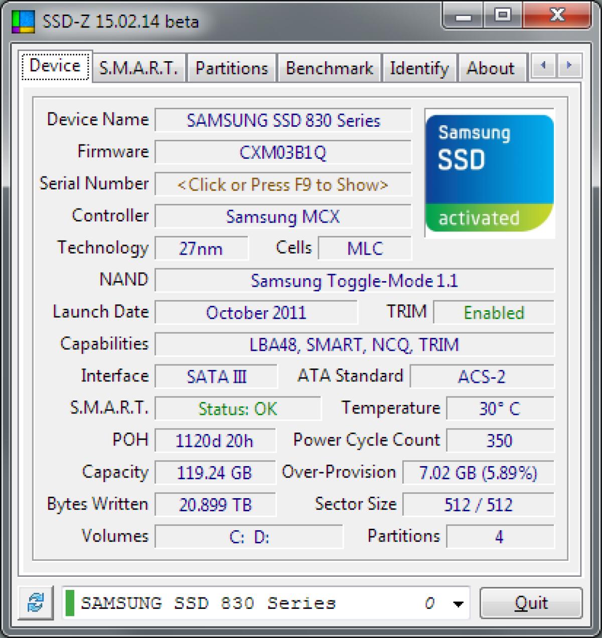 SSD-Z: Applicazione portable per conoscere tutte le informazioni sugli SSD - 