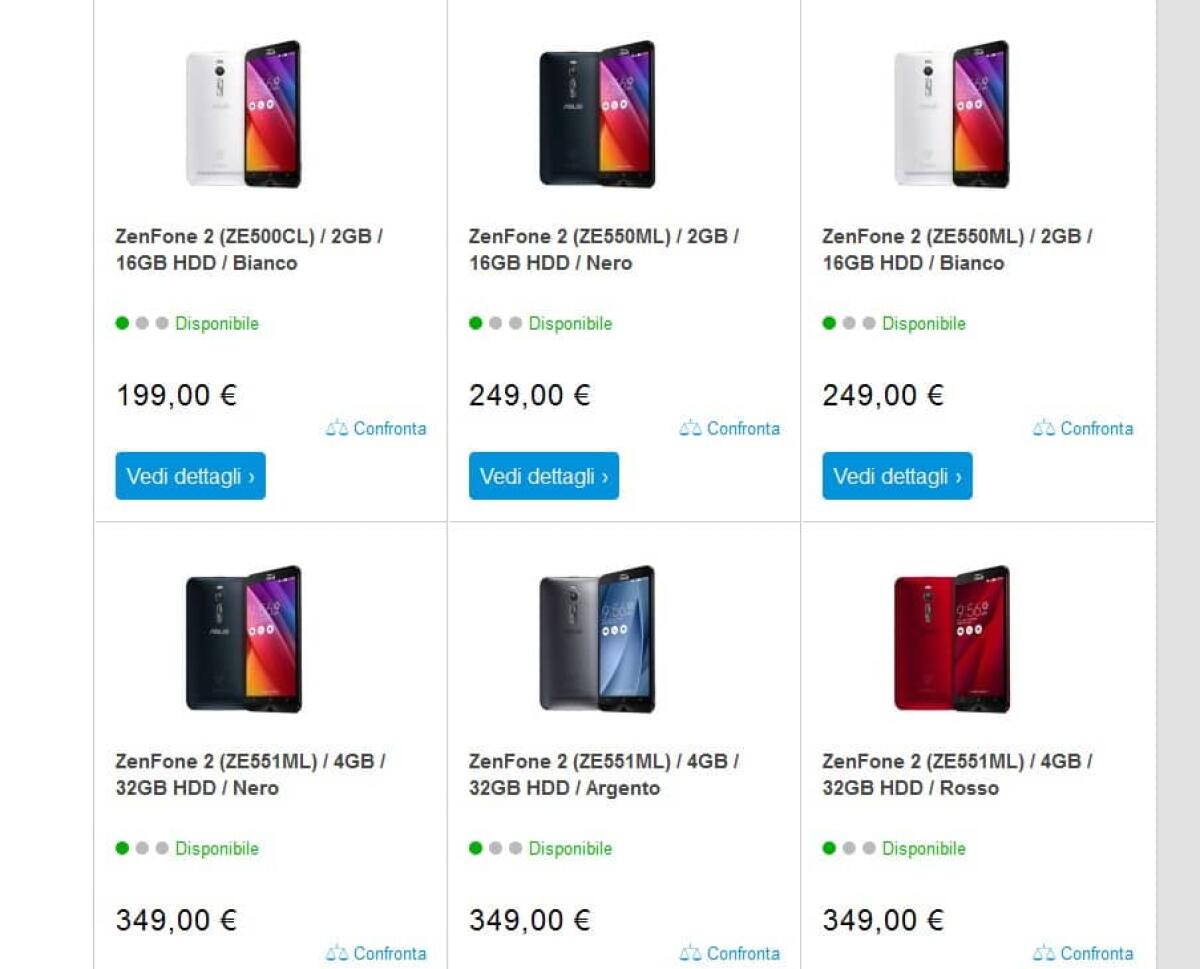 Prezzi nuovi smartphone Asus : ZenFone 2 a 349 euro con 4Gb di RAM, display FullHD e molto altro - 