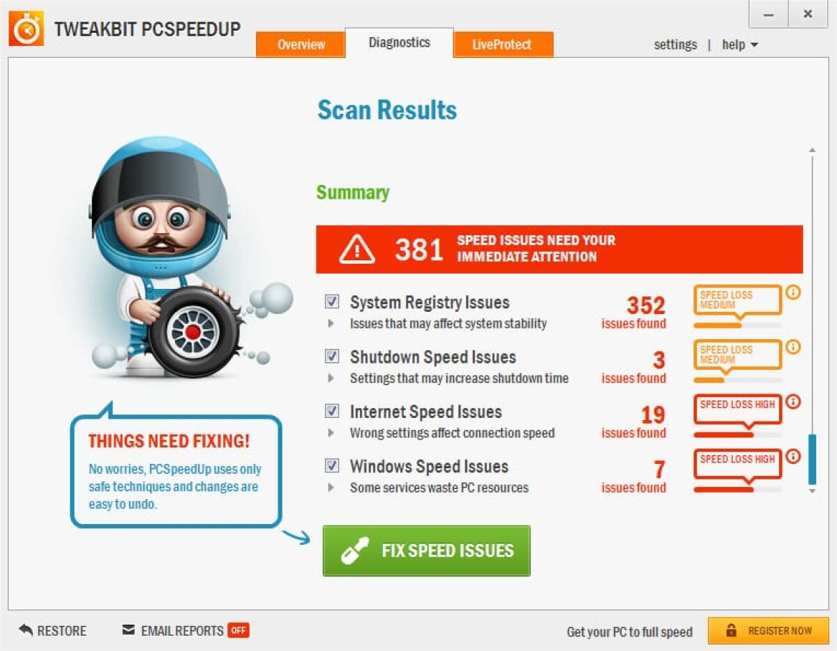 Velocizzare Windows con TweakBit PCSpeedUp 1.6.8 Gratis - 