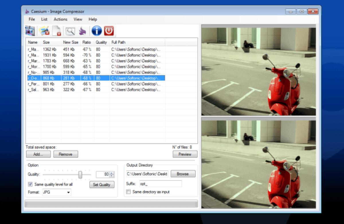Caesium Image Compressor: Ridurre la dimensione delle Immagini senza ridurre la qualità - 