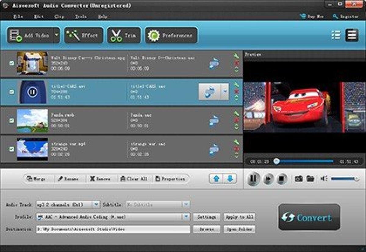Convertire File Audio in Mp3 e tanti altri formati con Aiseesoft Audio Converter 6.3.2 gratis - 
