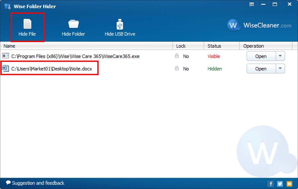 Nascondere file e cartelle su Windows con Wise Folder Hider Pro 3.23 Gratis - 