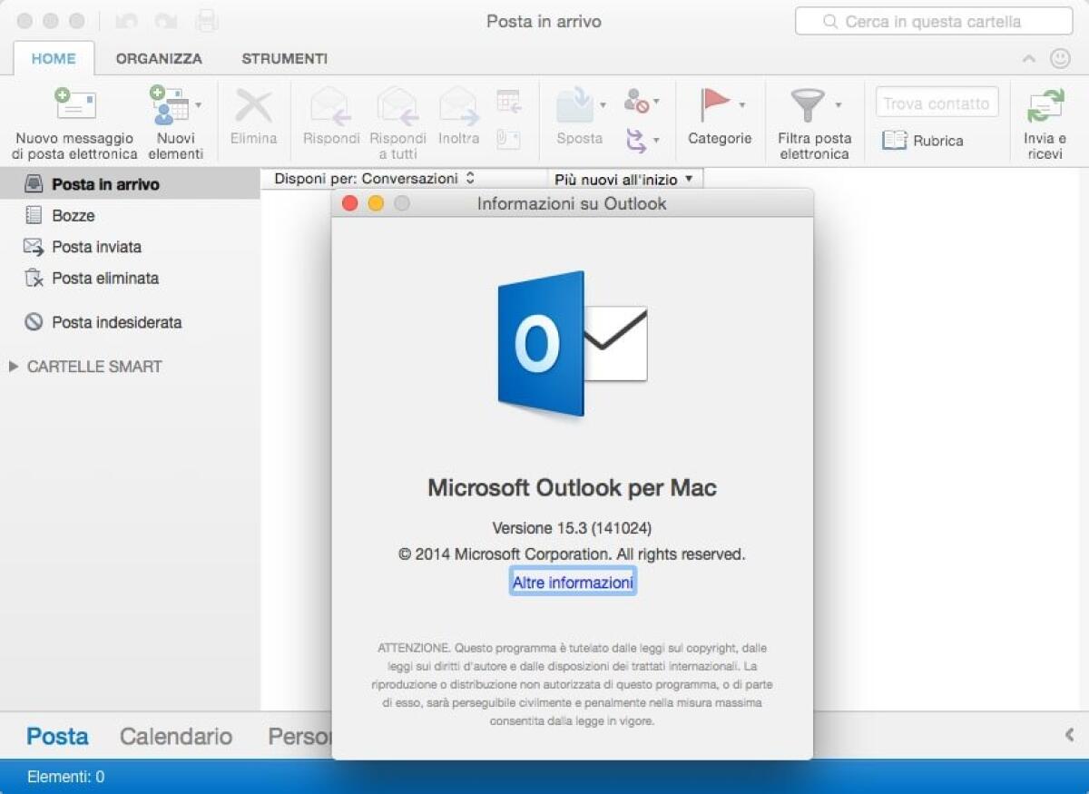 Disponibile Microsoft Outlook 2016 15.8 per Mac - 